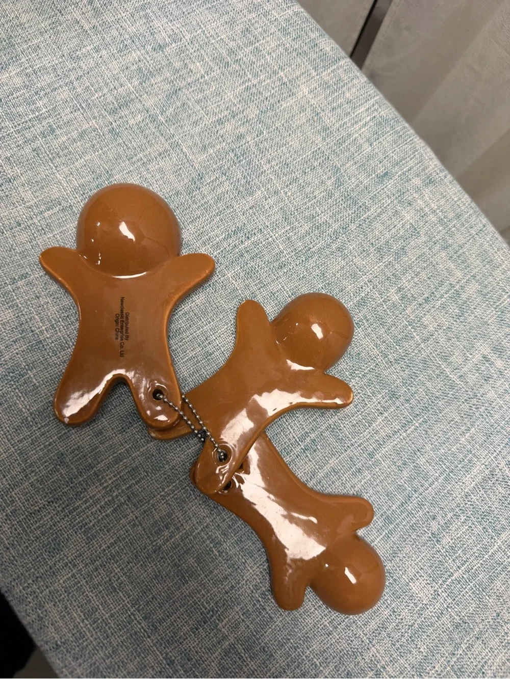 Adorable Gingerbread Man Measuring Spoon Set Ceramic Christmas Kitchen Decor